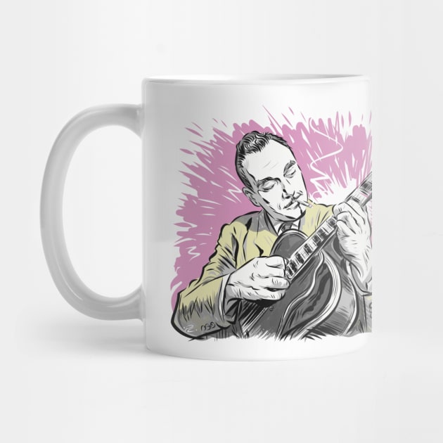 Django Reinhardt - An illustration by Paul Cemmick by PLAYDIGITAL2020